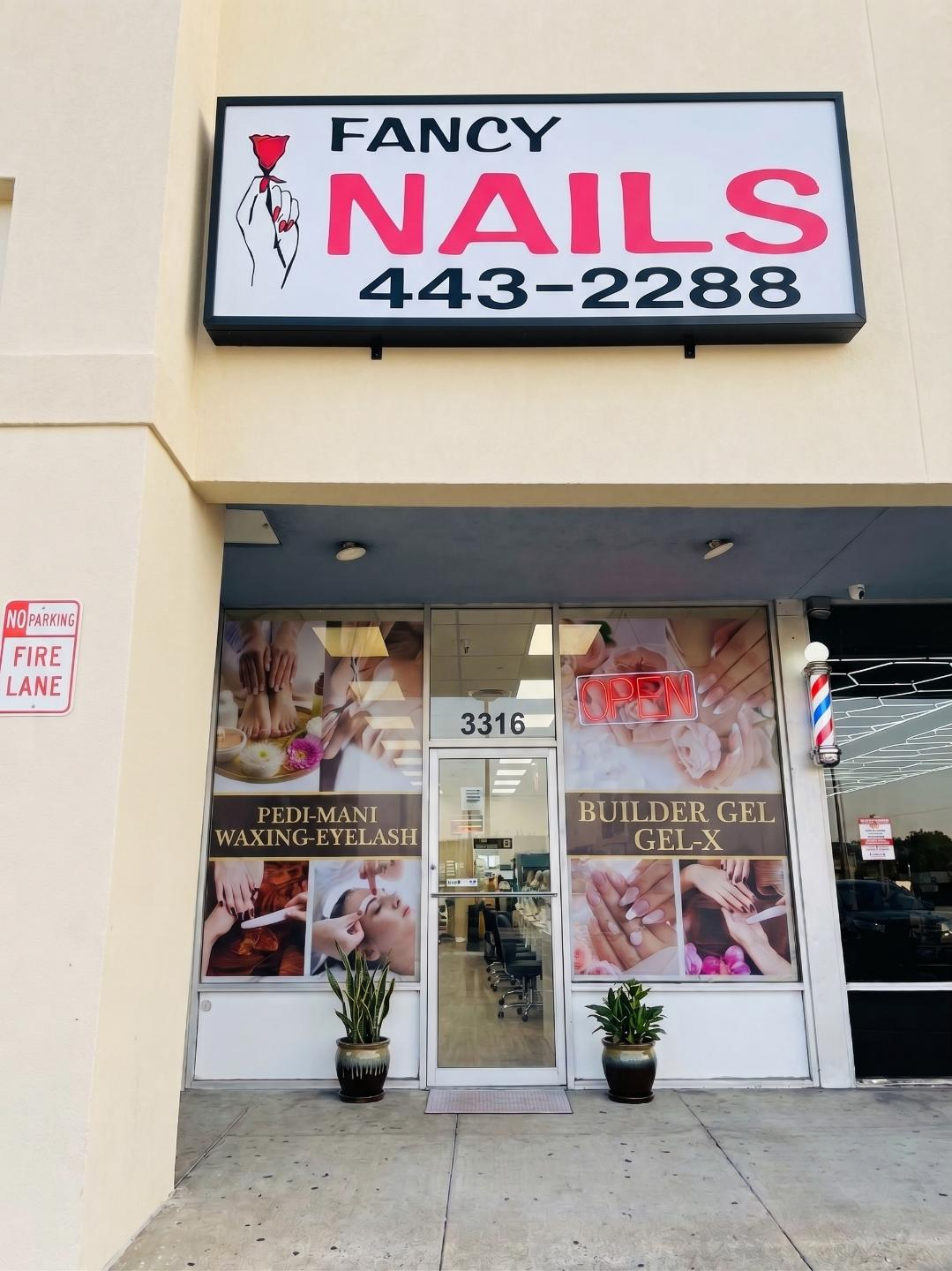 Interior of Fancy Nails salon in Kenner, Louisiana